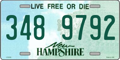 NH license plate 3489792