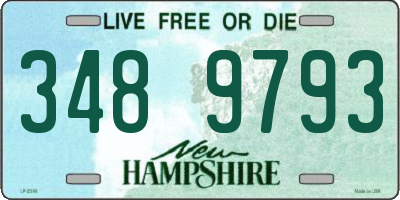 NH license plate 3489793
