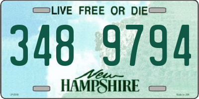 NH license plate 3489794