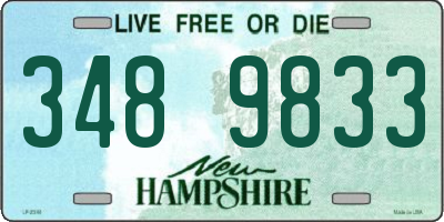 NH license plate 3489833