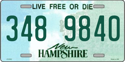 NH license plate 3489840