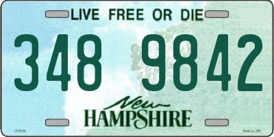 NH license plate 3489842