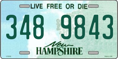 NH license plate 3489843