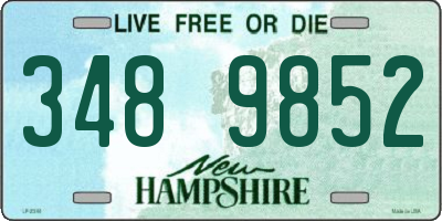 NH license plate 3489852