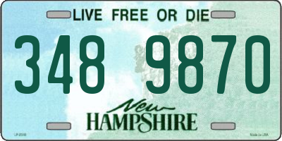 NH license plate 3489870