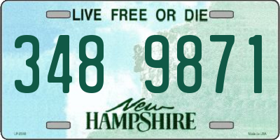 NH license plate 3489871