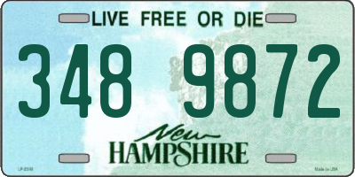 NH license plate 3489872