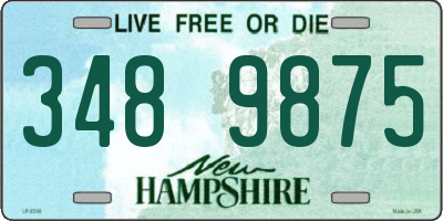 NH license plate 3489875