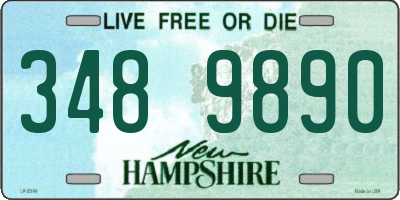 NH license plate 3489890
