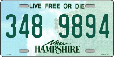 NH license plate 3489894