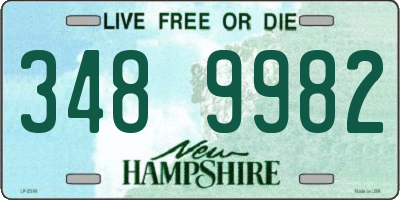 NH license plate 3489982