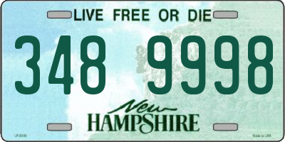 NH license plate 3489998
