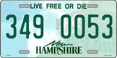 NH license plate 3490053