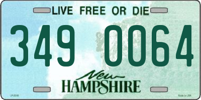 NH license plate 3490064