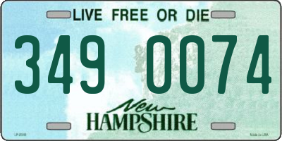 NH license plate 3490074