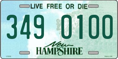 NH license plate 3490100