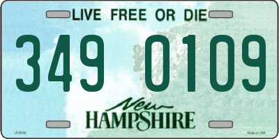 NH license plate 3490109