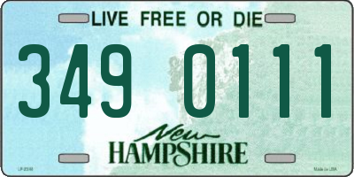 NH license plate 3490111