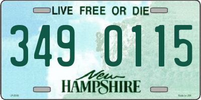 NH license plate 3490115