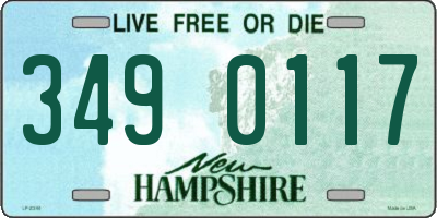 NH license plate 3490117