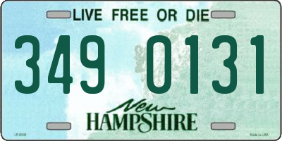 NH license plate 3490131