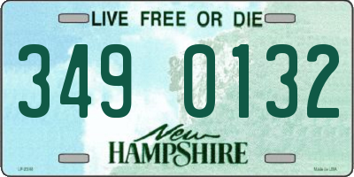 NH license plate 3490132