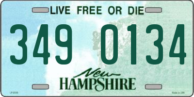 NH license plate 3490134