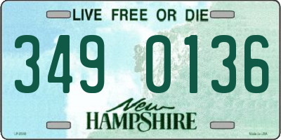 NH license plate 3490136