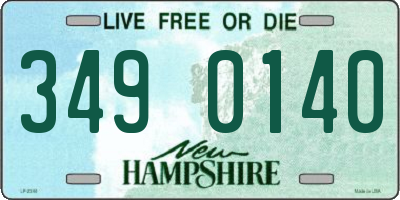 NH license plate 3490140
