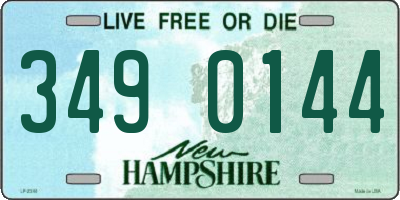 NH license plate 3490144