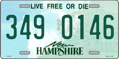 NH license plate 3490146