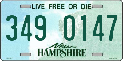 NH license plate 3490147