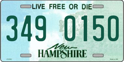 NH license plate 3490150