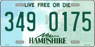 NH license plate 3490175