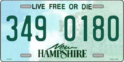 NH license plate 3490180