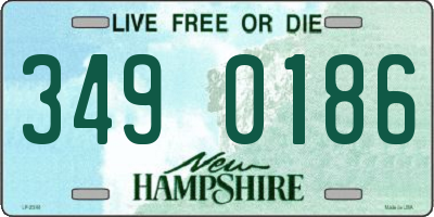 NH license plate 3490186
