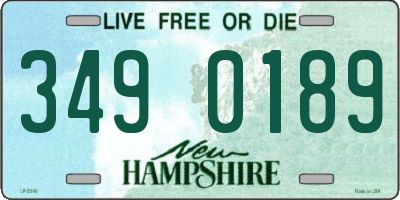 NH license plate 3490189