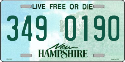 NH license plate 3490190