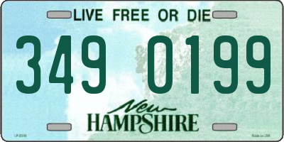 NH license plate 3490199