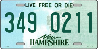 NH license plate 3490211
