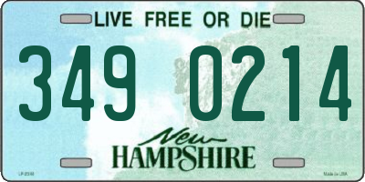 NH license plate 3490214