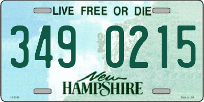 NH license plate 3490215