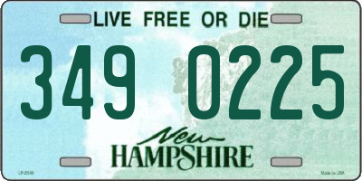NH license plate 3490225