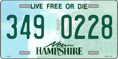 NH license plate 3490228