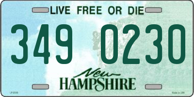 NH license plate 3490230