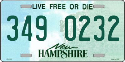 NH license plate 3490232