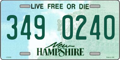 NH license plate 3490240