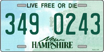 NH license plate 3490243