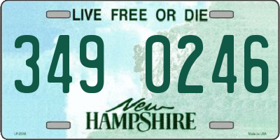 NH license plate 3490246