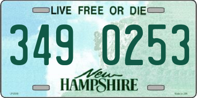 NH license plate 3490253